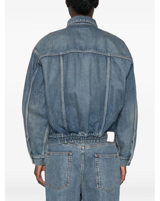 Saint Laurent Blue Button-Up Denim Jacket