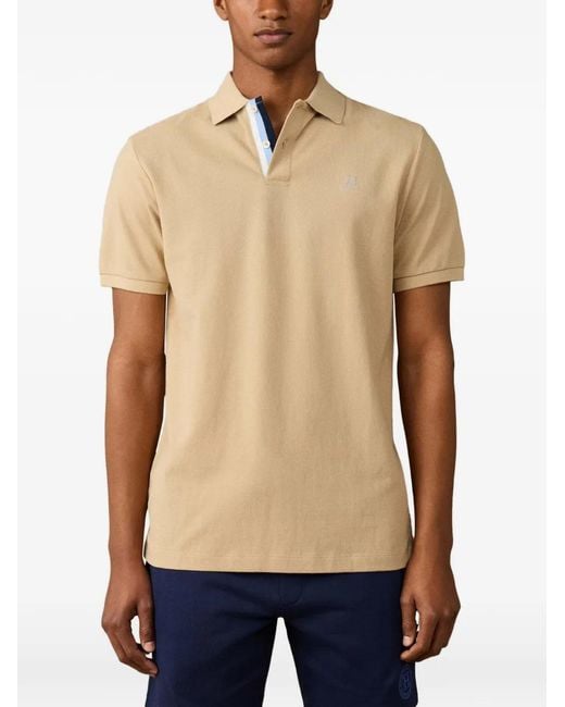 Hackett Blue Embroidered-Logo Polo Shirt for men
