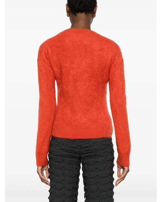 Nanushka Red Cut-Out Sweater
