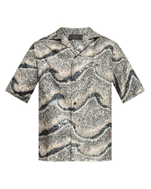Amiri Wavy Overhemd Met Kristallen in het Gray voor heren
