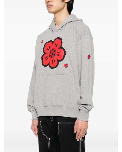 KENZO Gray Boke-Flower Hoodie for men