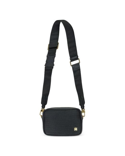 Amiri White Striped Messenger Bag for men