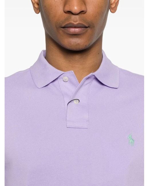 Polo Ralph Lauren Purple Slim Fit Classic Polo Shirt Clothing for men