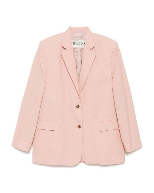 RECTO. Pink Signature Single-Breasted Jacket