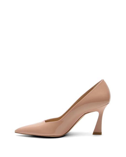Stuart Weitzman White Vinnie Pointed-Toe Pumps