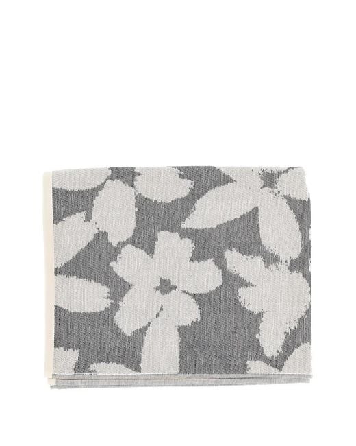 Emporio Armani Gray Serviette De Plage À Fleurs En Jacquard