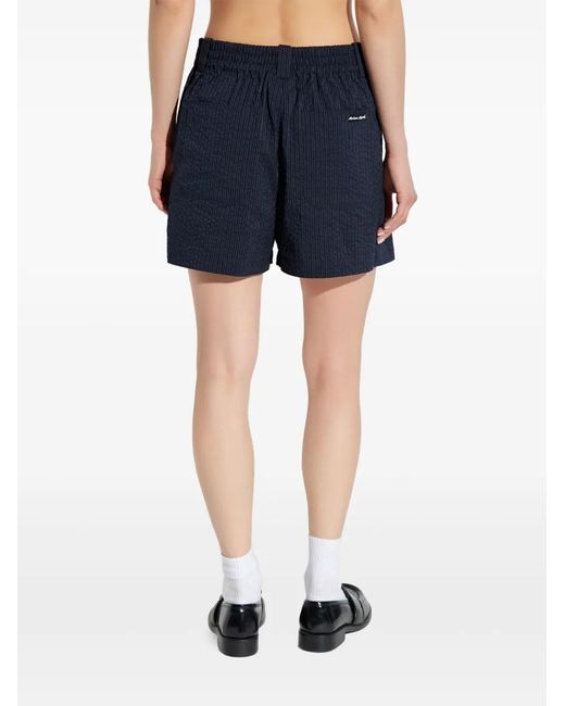 Maison Kitsuné Blue Logo-Patch Shorts