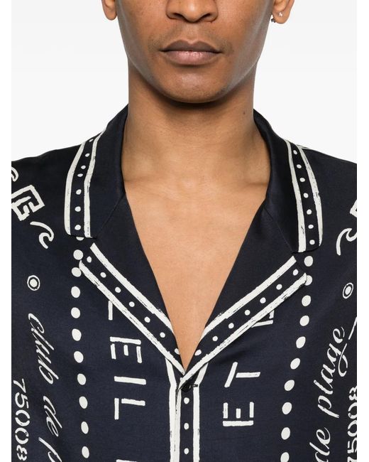 Balmain Black Printed Shirt for men