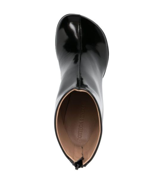 Bottega Veneta Black Atomic Almond-toe Leather Heeled Ankle Boots