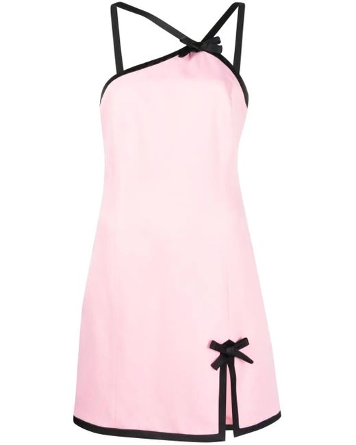 MSGM Pink Contrast-Trim Minidress
