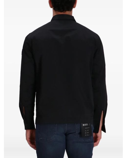 Boss Black Zip-Front Pocket Shirt for men