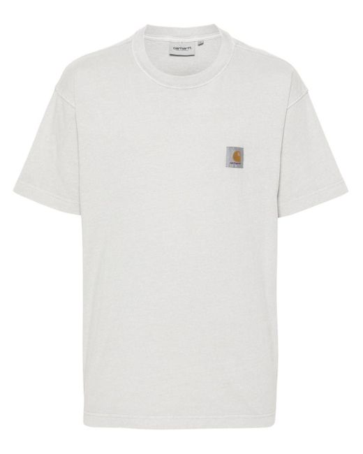 Carhartt White Nelson Cotton T-shirt for men