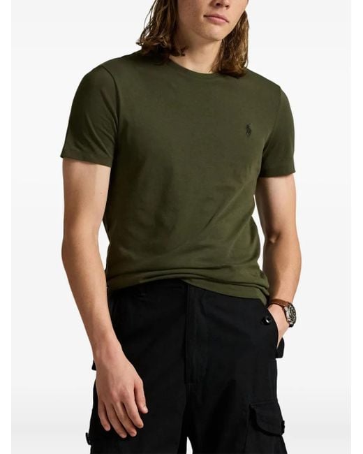 Polo Ralph Lauren Green Lauren Logo-Embroidered T-Shirt for men