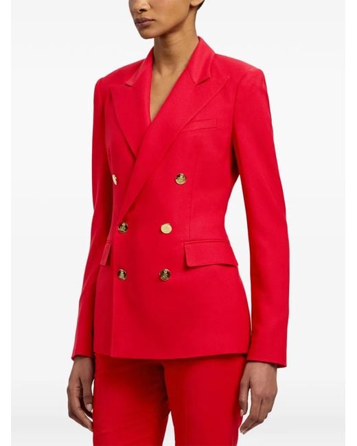 Ralph Lauren Red Camden Double-Breasted Blazer