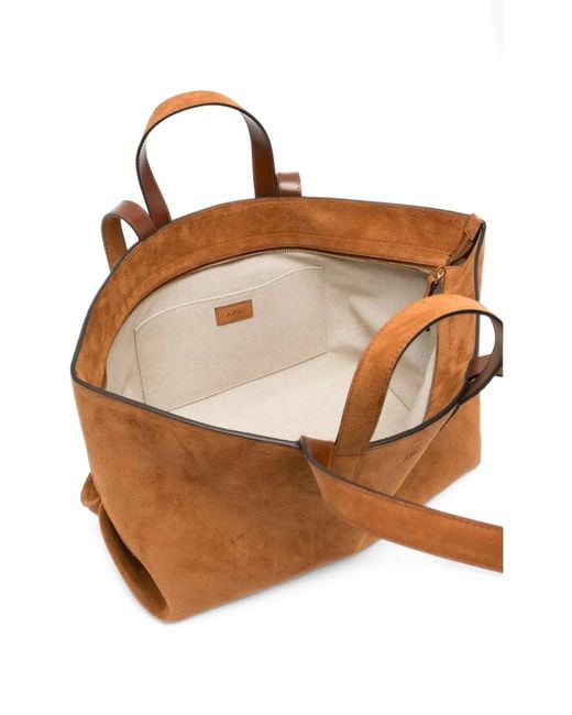 A.P.C. Brown Drummer Tote Bag