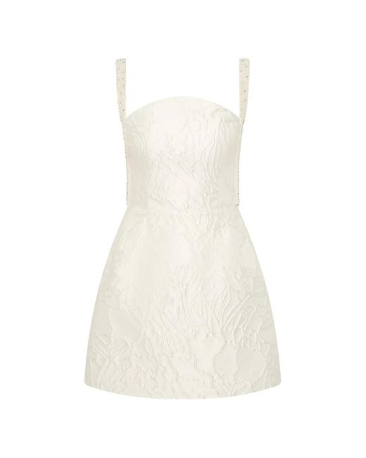 Rebecca Vallance White Winslet Beaded Mini Dress