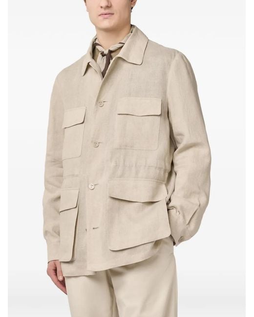 Tod's Natural Multiple-Pocket Field Jacket for men