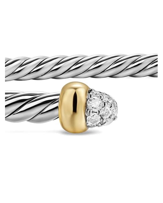 David Yurman White Micro Cable Flex Bracelet
