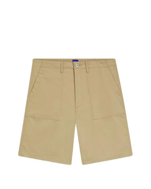 HUGO Natural Logo-Patch Shorts for men