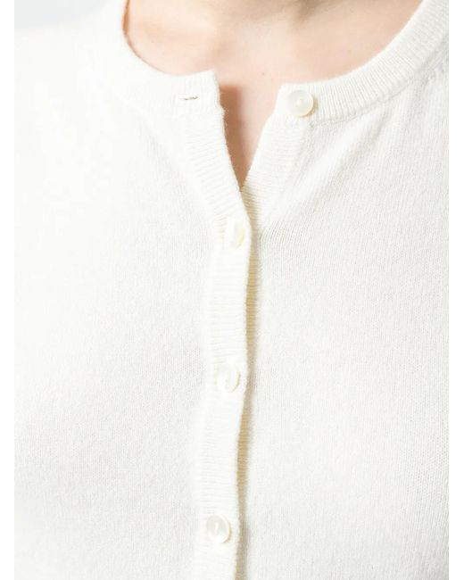 N.Peal Cashmere Multicolor Cashmere Round Neck Cardigan