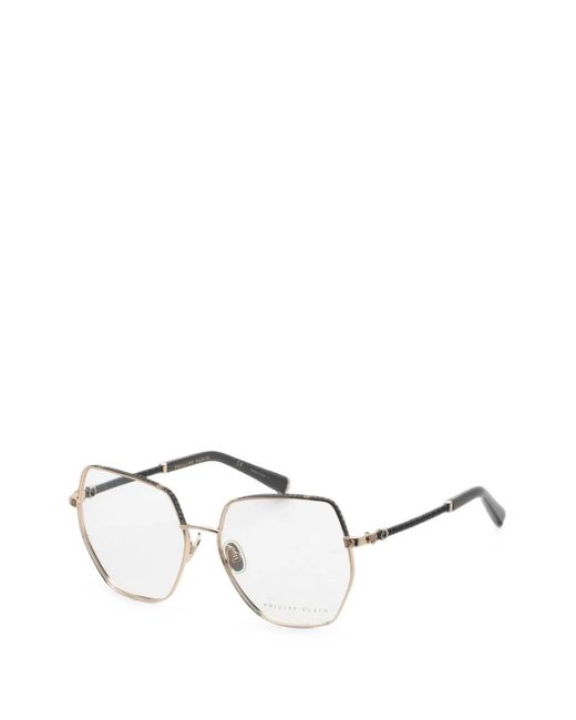 Philipp Plein Natural Geometric-Frame Glasses