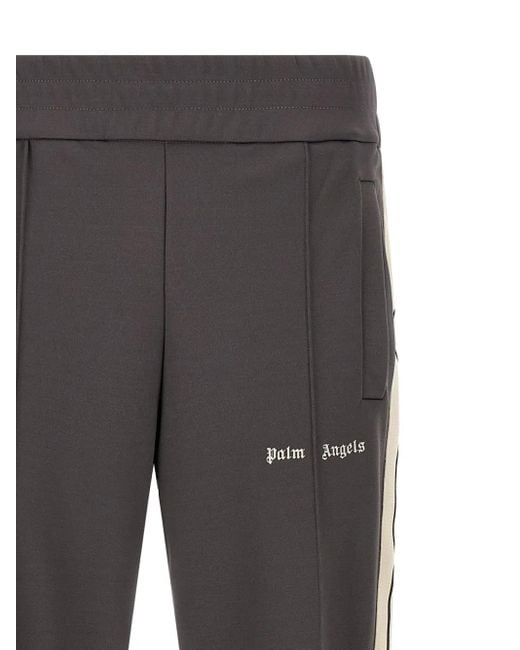 Pantalones de chándal con logo bordado Palm Angels de hombre de color Gray