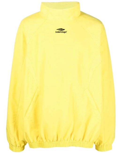 Balenciaga Yellow 3b Sports Icon Pull-over Tracksuit Jacket for men