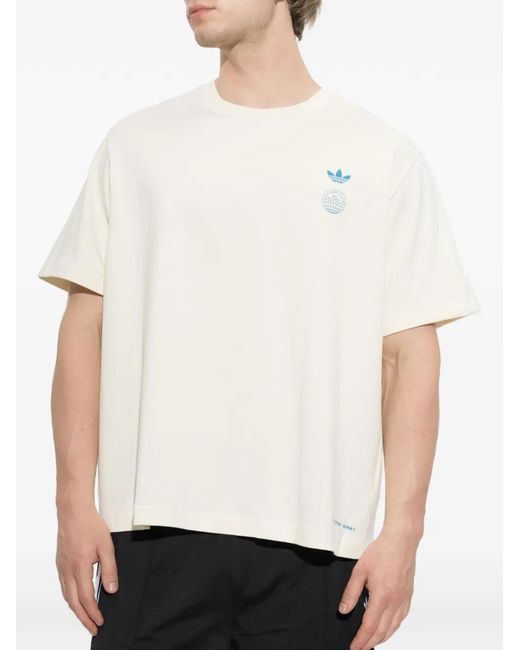 Adidas White X Bad Bunny Dtmf Merch Cotton T-Shirt
