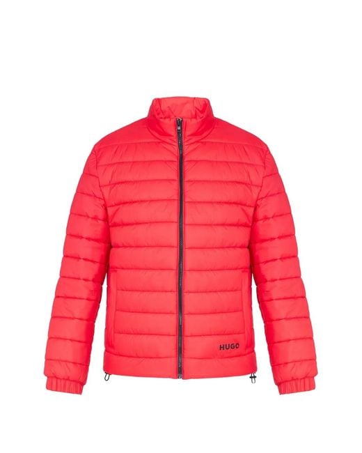 Boss Red Quilted-Design Zip-Up Jacket for men