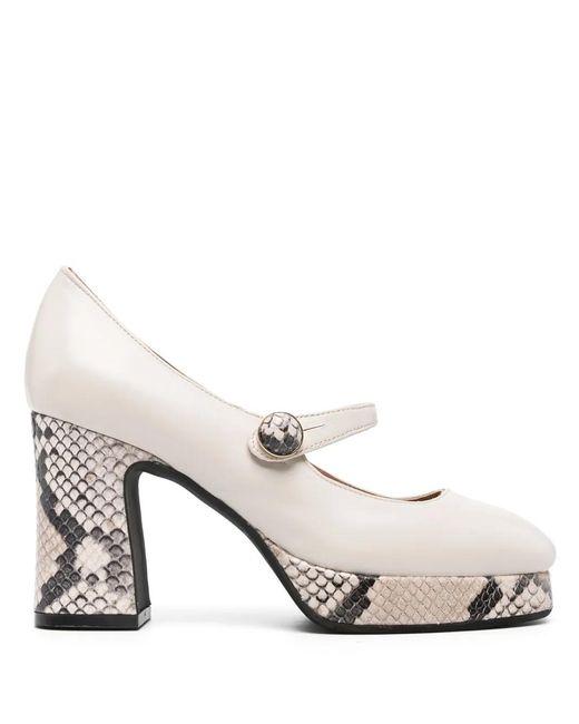 Roberto Festa White Kangra 95Mm Leather Pumps