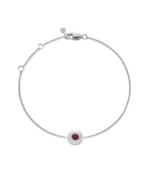 Monica Vinader White July Birthstone Bracelet