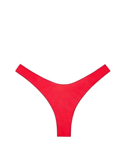 Tropic of C Red Curve Low-Rise Bikini Bottoms