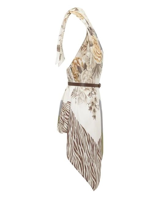 Anna Molinari White Floral-Pattern Top
