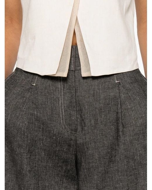 Peserico Gray Hose Mit Faltendetail