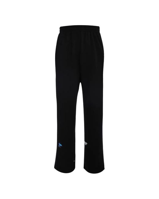 Tee Library Black Graphic-Print Track Pants for men
