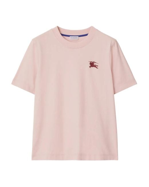 Burberry T-Shirt Met Logopatroon in het Pink