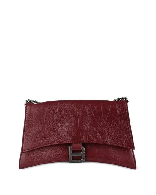 Balenciaga Purple Mini Sac Porté Épaule Crush À Effet Froissé