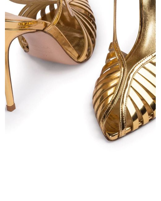 Zapatos de tacón Cage con tira trasera Le Silla de color Metallic