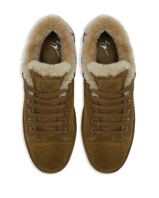Giuseppe Zanotti Brown Gz-City Lace-Up Low-Top Sneakers for men