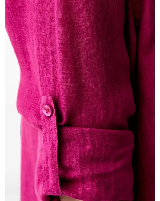 Vilebrequin Pink Fragance Roll-Tab Sleeve Shirt Mini Dress