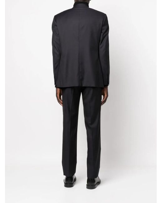 Canali Blue Single-Breasted Two-Piece Suit for men