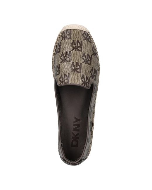 DKNY Gray Mallandra Monogram Espadrilles