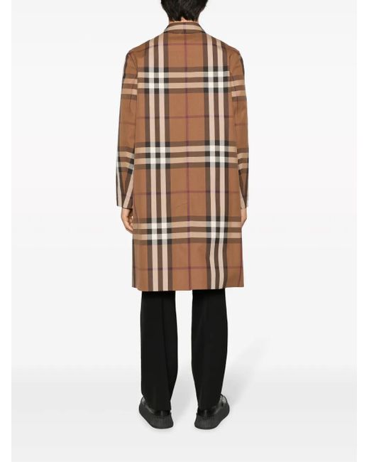 Burberry Geruite Jas in het Brown voor heren