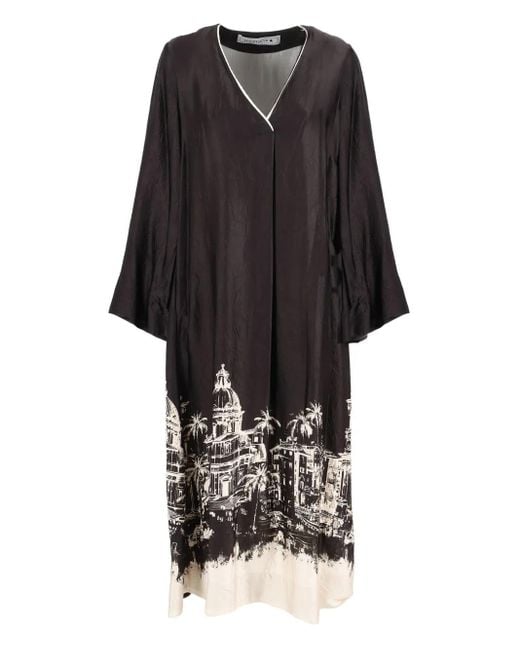 Shirtaporter Black Kleid Mit V-Ausschnitt