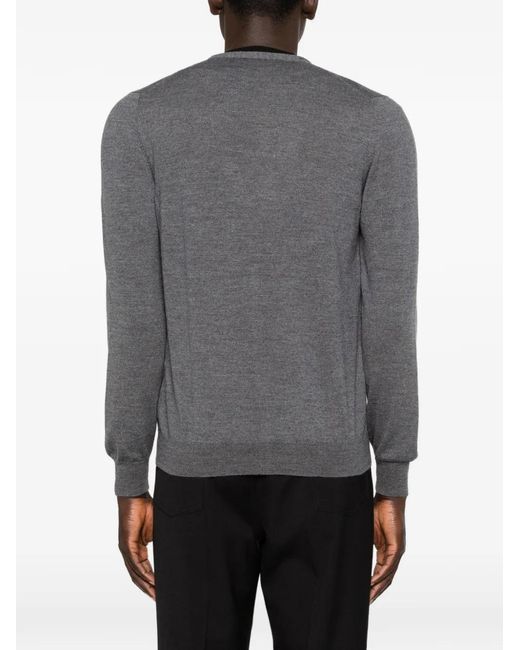 Tagliatore Gray Kieran Button V-Neck Cardigan for men