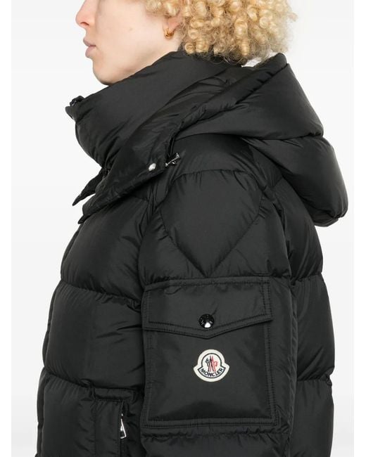 Moncler Black Recycled Polyester Short Puffer Down Jacket