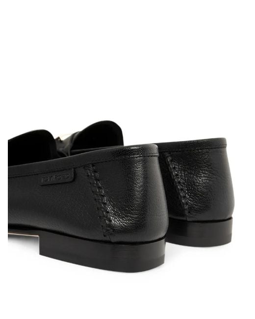 Tom Ford Black Ripley Double T Loafers for men