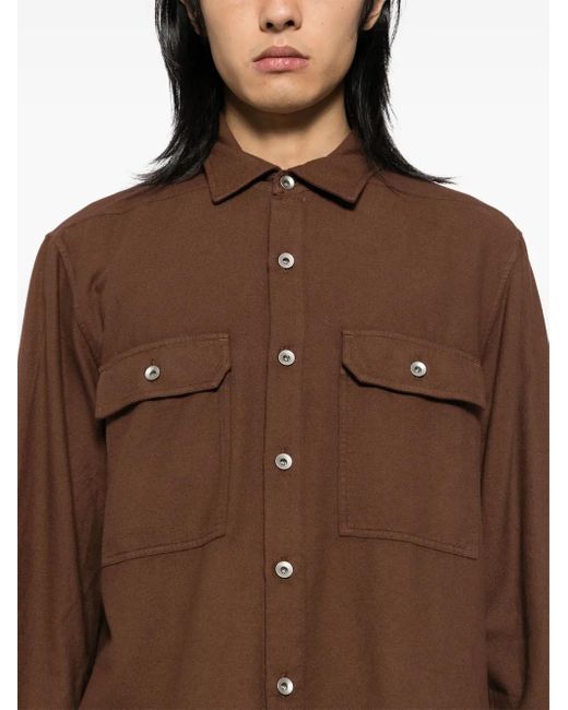 Rick Owens Brown Cotton Shirt for men