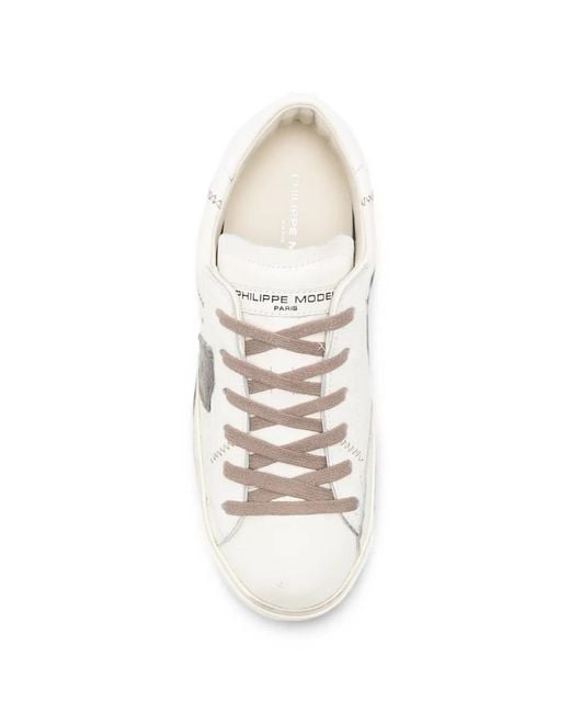 Baskets Prsx Low À Patch Logo Philippe Model en coloris White