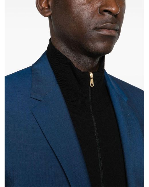 Paul Smith Black Zip-up Fine-knit Cardigan for men